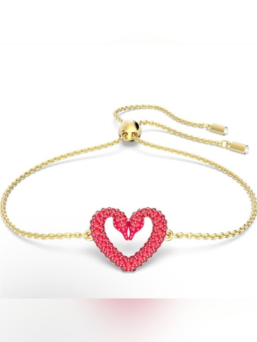 Swarovski Una Heart Bracelet (Article no. 5634724), a romantic gold-tone plated